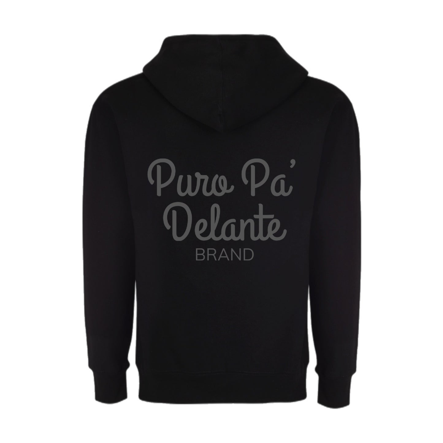 LOGO PURO PA' DELANTE ZIPUP BLACK COLORED HOODIE